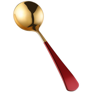 勺子家用创意可爱不锈钢304家用小汤匙调羹儿童吃饭甜品网红汤勺