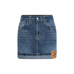 Called Back牛仔风半身裙女2026年春夏新款短裙高腰显瘦包臀A字裙