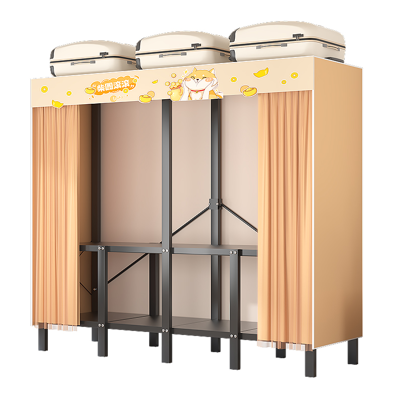 衣柜家用卧室经济型简易布衣柜免安装折叠柜子出租房衣橱结实耐用