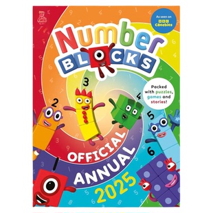 数字积木字母积木年鉴手册6（2025）Numberblocks Annual 2025 英文原版进口 儿童早教认知游戏书 启蒙图画书3岁+【中商原版?