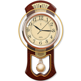 北极星欧式挂钟静音客厅创意挂钟摇摆时尚挂墙时钟挂表家用石英钟