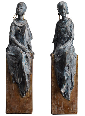 美式风格非洲客厅桌面客厅摆件