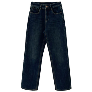 巨显瘦窄窄裤！高腰加厚加绒直筒牛仔裤女秋冬裤子窄版阔腿裤冬季