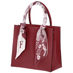 蠢小鱼红色战包送女友老婆新娘婚包手提包真皮diy手工材料包自制