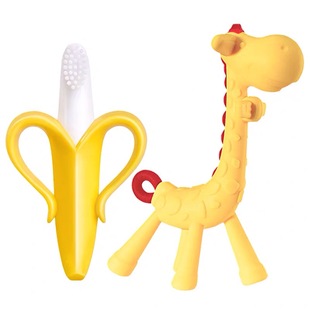 满分宝贝磨牙棒婴儿3宝宝咬咬蘑菇玩具乐6硅胶软12个月牙胶可水煮