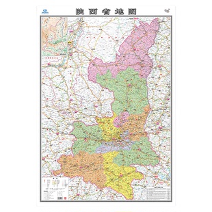 陕西省地图2026年新版挂图 双面覆膜防水加厚超大版约1.1*0.8米 政区交通铁路高速旅游商务办公家用