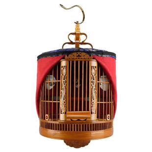 鸟笼竹制画眉八哥鹦鹉专用大号家用全套竹制笼老竹手工精品鸟笼子