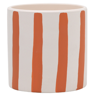 简约手彩绘素烧陶土胚花盆透气自吸水瓷器家用带托盘绿植盆栽多肉