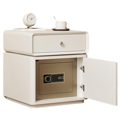 法式奶油风保险箱床头柜一体