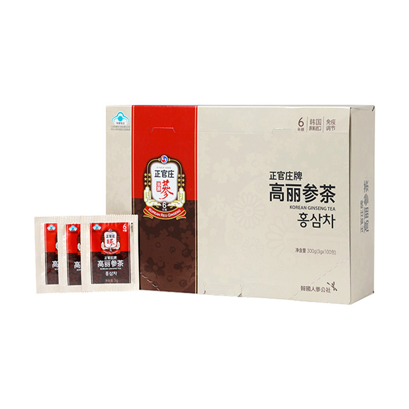 【秒杀】正官庄六年根高丽参茶100包人参【有效期到26年10月】