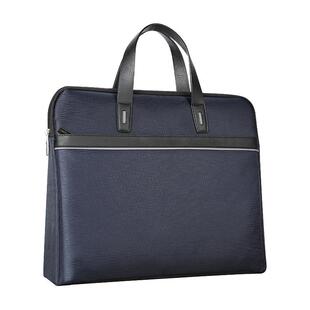 杰利JL825大容量办公男牛津布通勤多层防水商务会议出差教师加厚简约拉链式公文包资料手提培训开会定制logo