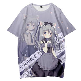 巧克甜恋 雪村千绘莉 御园莓华周边短袖T恤青少年二次元痛衣服夏