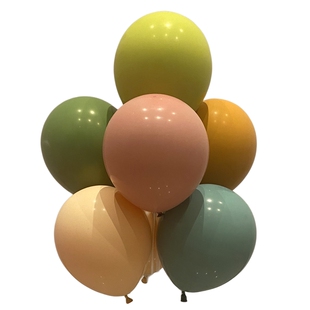 双层莫兰迪色奶油色气球加厚小清新生日派对野餐婚房开业装饰布置