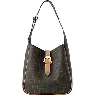 Fion/菲安妮经典老花托特包大容量包包女通勤大包复古小众单肩包