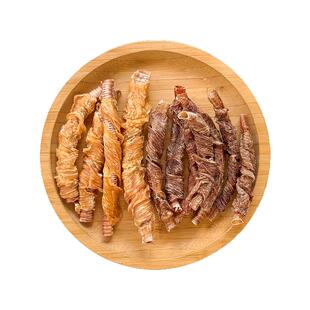 纯手工自制宠物零食鸡鸭肉绕鹅喉管小型幼犬狗狗磨牙洁齿棒软骨素