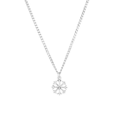 秋冬吊坠潮酷雪花毛衣链情侣钛钢