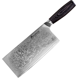 大马士革钢切片刀锋利VG10芯不锈钢菜刀家用刀花纹钢超快刀高硬度