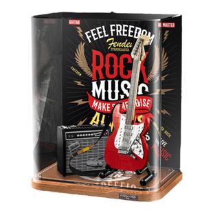 KGBOX乐高积木21329 fender芬达电吉他亚克力展示盒防尘罩透明