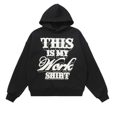 Makemore荔枝纹贴皮刺绣连帽卫衣