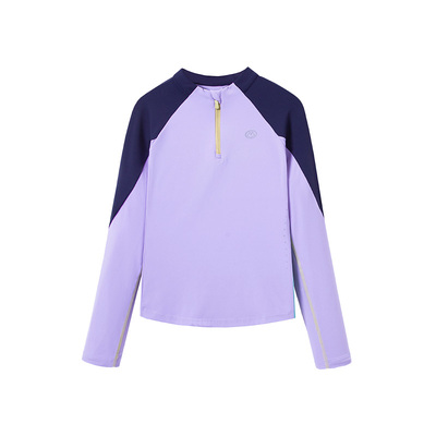 半度闲女童春秋款运动立领打底衫