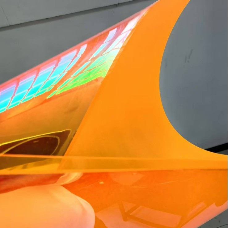 定制pet幻彩膜塑料片胶片渐变片材相框专材料礼品包装pvc磨砂材质