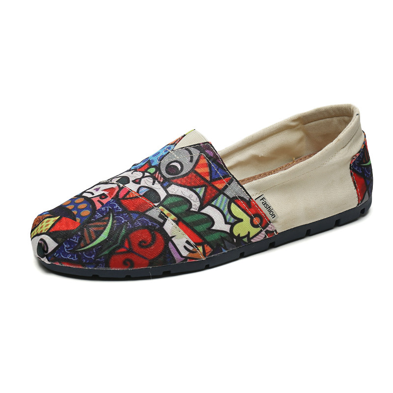 夏季透气软底一脚蹬帆布鞋男潮流