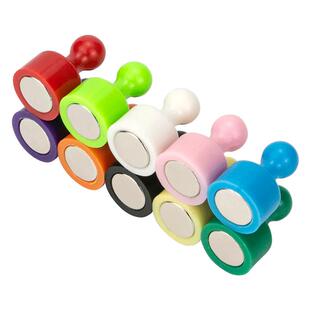 彩色强力磁钉强磁图钉圆形吸铁石教学办公书画磁铁毛毡墙磁扣磁粒