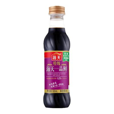 海天特级一品鲜酱油500ml*3 黄豆酿造鲜味生抽上色提鲜凉拌豉油