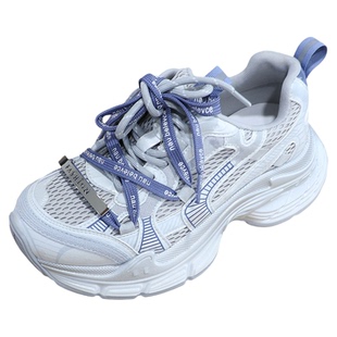 诗路花语女鞋2026春新款欧版厚底老爹鞋女百搭休闲运动鞋78-9040