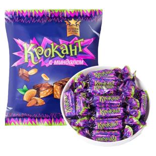 kdv俄罗斯进口紫皮糖500g散装喜糖婚糖巧克力味年货糖果小零食品