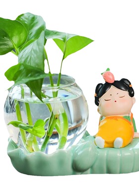 林卡森唐仕女创意植物装饰摆件