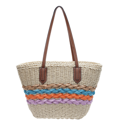 春夏度假风高级感编织沙滩单肩包