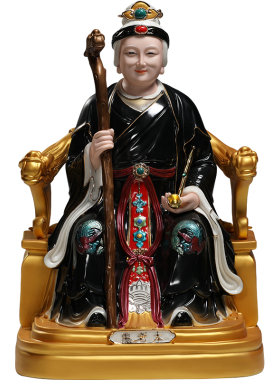 锵锵12寸16寸坐龙椅黑妈妈像黑老太真身像东北铁刹山家用供奉摆件