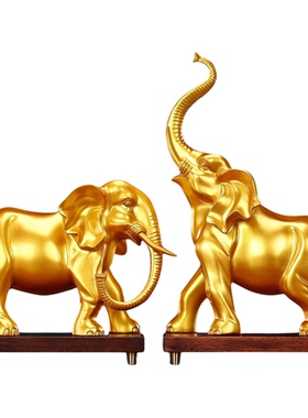 铜礼阁黄铜大象摆件招财乔迁礼