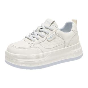 戈美其厚底小白鞋女2025新款秋季增高板鞋爆款百搭休闲透气运动鞋