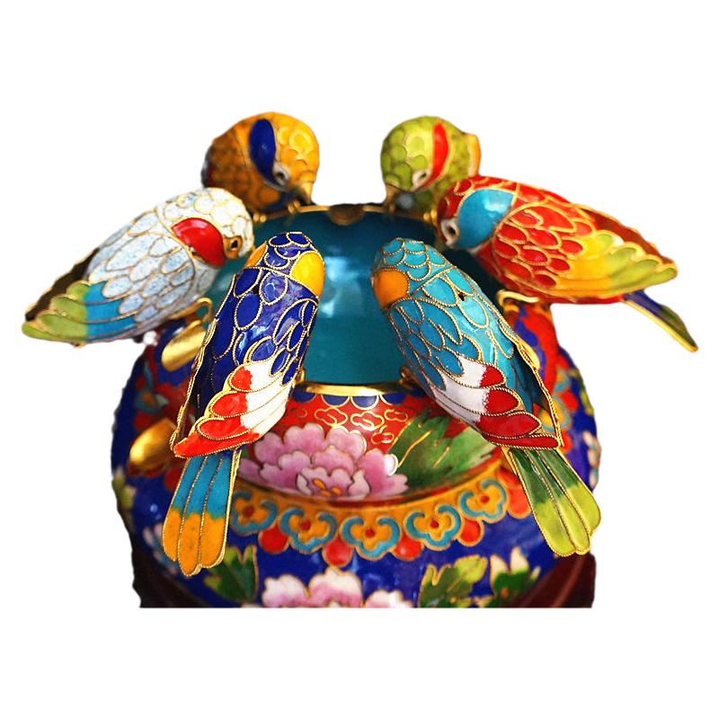 景泰蓝小鸟鸡摆件铜胎掐丝珐琅鸟装饰品手工艺品传统手工艺品非遗