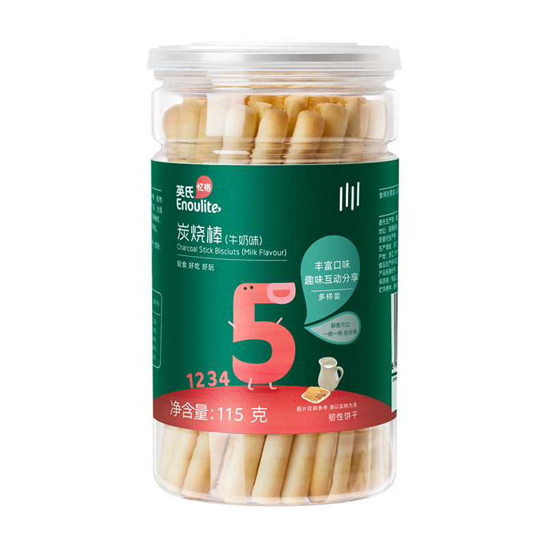 英氏炭烧棒饼干磨牙手指盒装