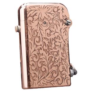 祝融高端弹射怀旧一键自动点火紫铜托伦斯自动弹射古董煤油火机