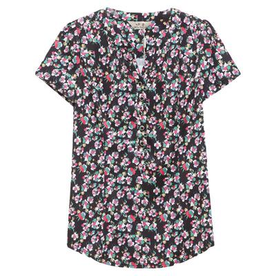 妙采短袖修身碎花套头衫