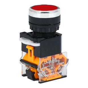 按钮开关LA38-11BN/BNZS自复位按钮LA38-11S自锁平头按钮开孔22mm
