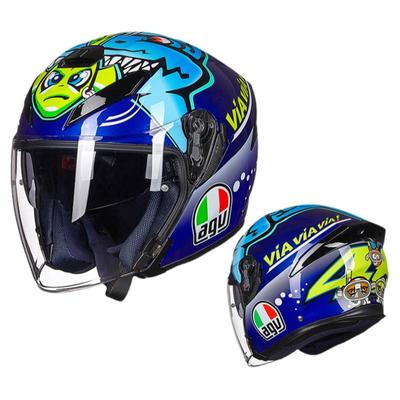 agv双镜片夏季摩托车头盔