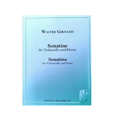 吉纳蒂斯 小奏鸣曲 大提琴和钢琴 思考斯基原版乐谱书 Girnatis Sonatina for Violoncello and Piano SIK0391