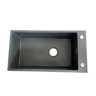 侧边枪灰纳米单槽304不锈钢迷你水槽小号厨房洗菜盆吧台阳台台下