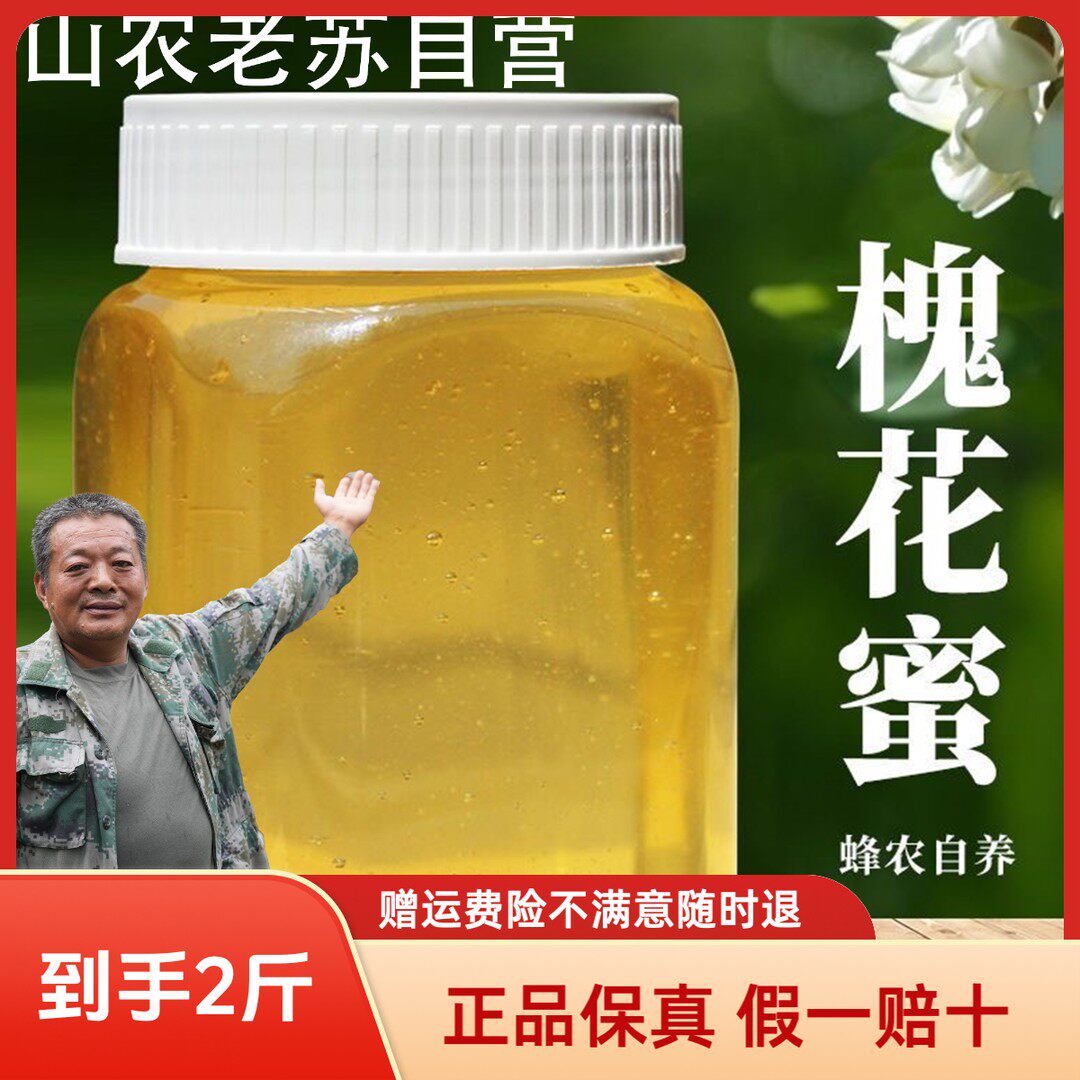 山农老苏槐花蜜26年自产二斤纯正天然泰山山脉槐花蜂蜜保真