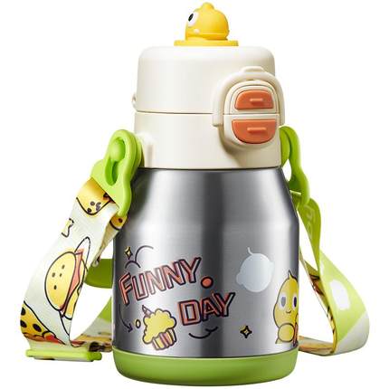 babycare儿童保温杯大容量婴幼儿水杯男女吸管杯外出上学专用水壶