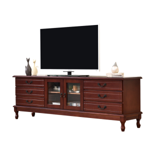 实木电视柜茶几组合现代简约客厅小户型卧室家用欧式电视机柜高款