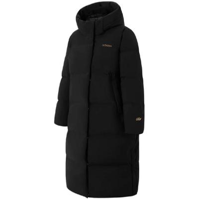 新款阿迪达斯长款过膝羽绒服女