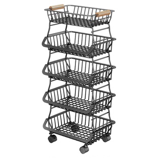 厨房蔬菜置物架菜篮子多层落地蔬果收纳筐放水果收纳架家用菜篮架