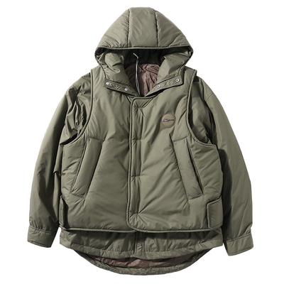 冬季机能高街真两件连帽羽绒服