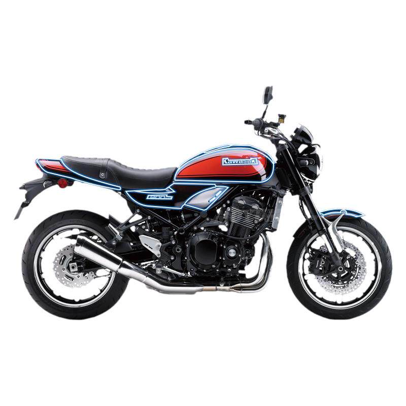 适用川崎Z900RS隐形车衣油箱贴膜